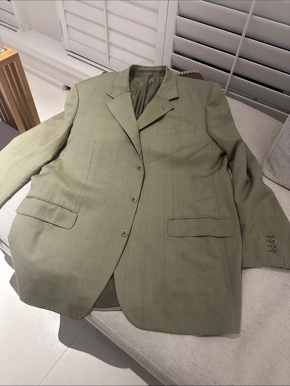 Brioni Olive Green Single-Breasted Sport Coat